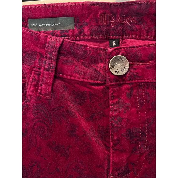 Kut from the Kloth pants, MIA toothpick skinny, Size 6, Dark red - Picture 5 of 8